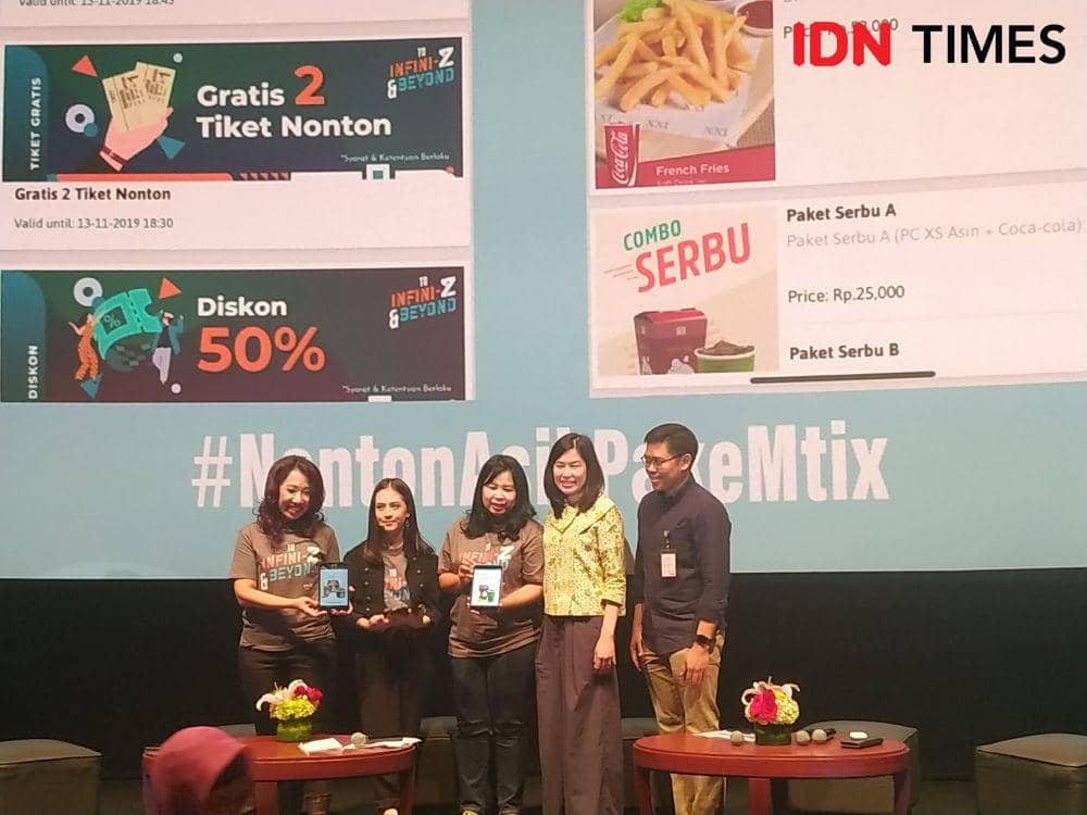 Suasana saat Cinema XXI meluncurkan e-voucher dan pembelian F&B, di Epicentrum, Jakarta, pada 13 November. IDN Times/Erfah Nanda