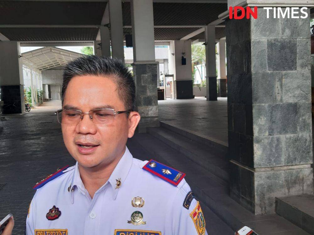 (Kepala Dinas Perhubungan DKI Jakarta Syafrin Liputo di Balai Kota DKI) IDN Times/Gregorius Aryodamar P