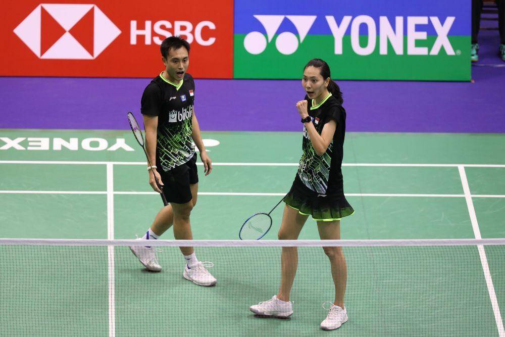 Hafiz Faizal/Gloria Emanuelle Widjaja saat beraksi di babak kedua Hong Kong Open 2019 Kamis (14/11) | IDN Times/PBSI