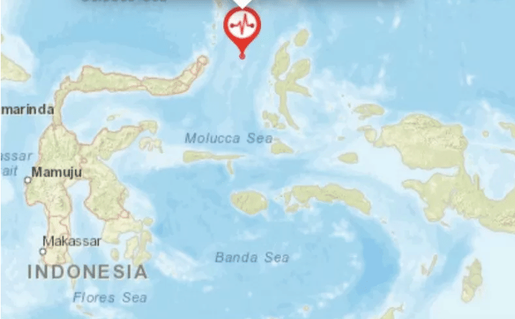 Gempa M 7,1 yang mengguncang Maluku Utara pada Kamis (14/11) malam tadi. Twitter/@BMKG