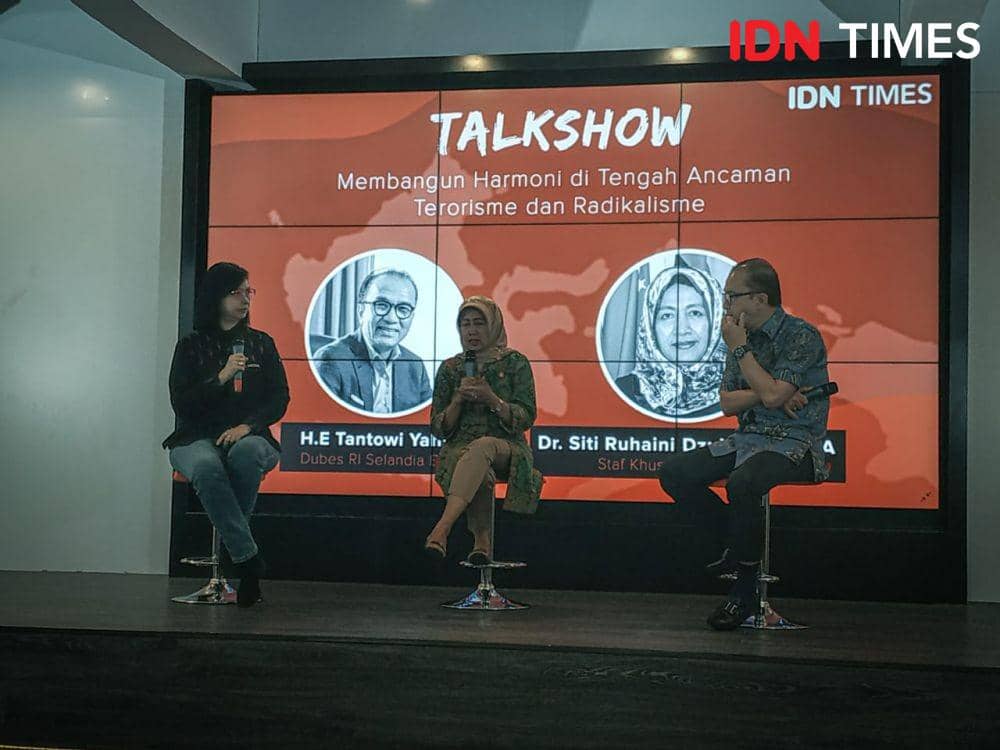 Ngobrol Seru Bareng IDN Times yang bertajuk 'Membangun Harmoni di Tengah Ancaman Terorisme dan Radikalisme' (IDN Times/Axel Jo Harianja)