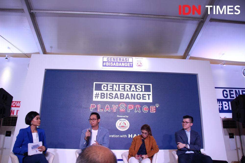 Pers Conference Bear Brand, Senayan City. 14 November 2019. IDN Times/Geralda Talitha