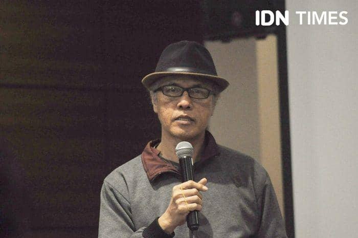 Salah satu Board of Creative Ngayogjazz, Bambang Paningron dalam konferensi pers di The Allana Hotel and Convention Centre, Sleman, 14 November 2019. IDN Times/Pito Agustin Rudiana