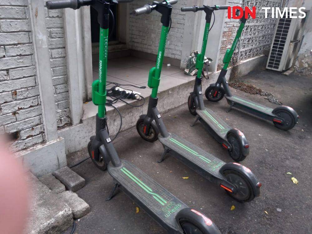 Otopet Listrik Grabwheels, Kamis (14/11). (IDN Times/Lia Hutasoit)