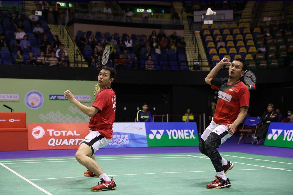 Hendra Setiawan/Mohammad Ahsan berlaga di babak perempat final Hong Kong Open 2019 Jumat (15/11) IDN Times/PBSI
