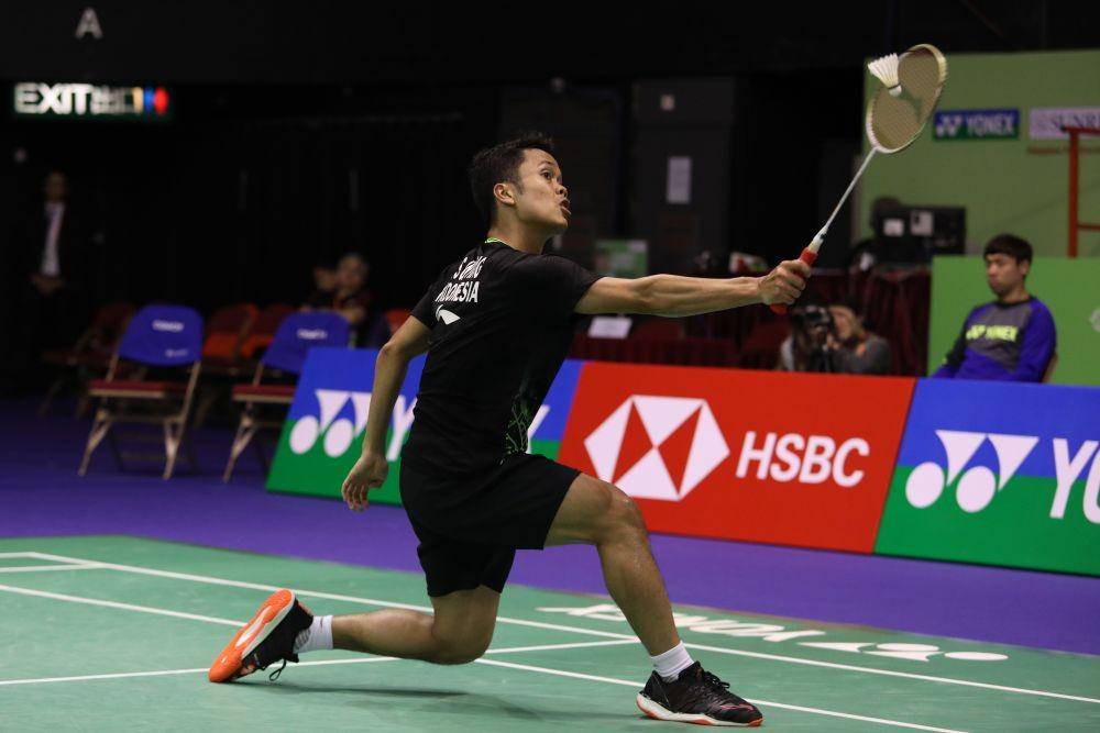 Anthony Sinisuka Ginting memenangkan babak semifinal Hong Kong Open 2019 melawan Jonatan Christie pada Sabtu (16/11) IDN Times/PBSI