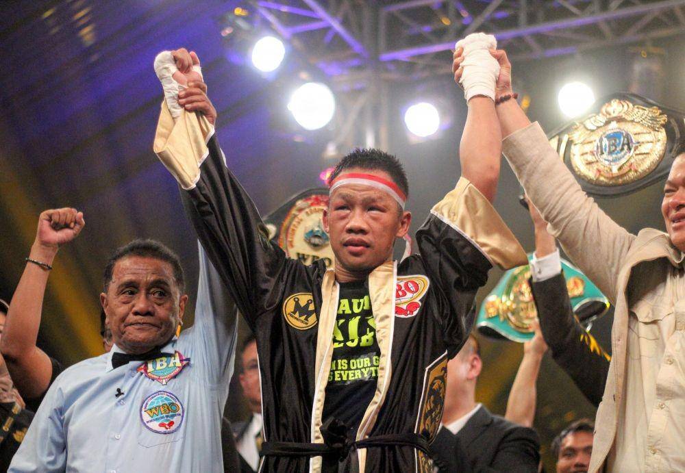 Daud Yordan usai mengandaskan perlawanan Michael Mokoena di Jatim Park 3, Minggu (17/11). IDN Times/ Alfi Ramadana