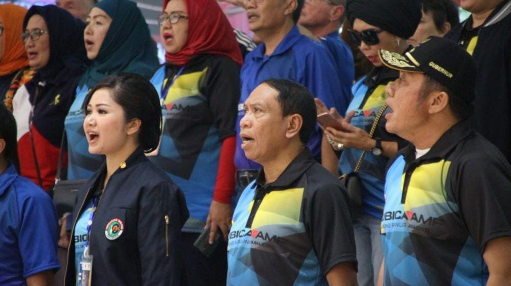 Menpora Zainudin Amali saat membuka Bowling World Cup (BWC) 2019 55th Qubica AMF, di Palembang/IDN Times/istimewa