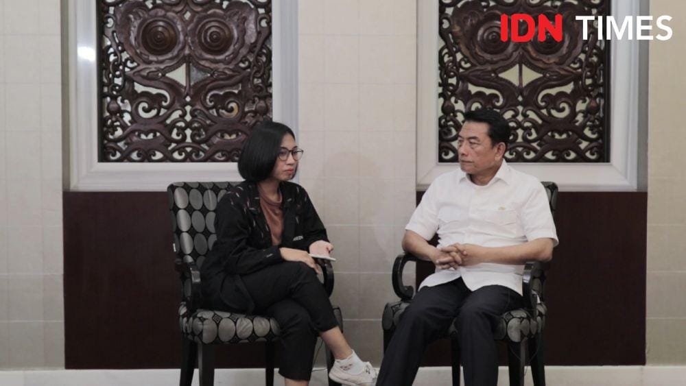 Kepala Staf Kepresidenan Moeldoko saat melakukan wawancara khusus bersama IDN Times, Rabu 6 November 2019 (IDN Times/Panji Galih Aksoro)