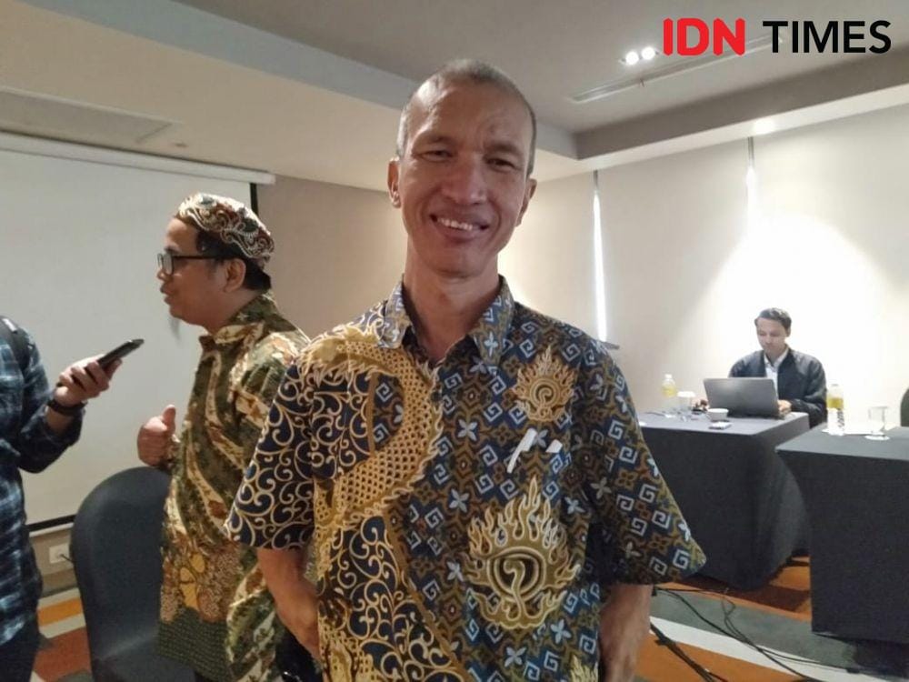 Ketua Umum Persatuan Penyandang Disabilitas Indonesia (PPDI), Gufron Sakaril usai menjadi pembicara media briefing Hari Disabilitas Nasional, di Holiday Inn, Senin (18/11) (IDN Times/Dini Suciatiningrum)