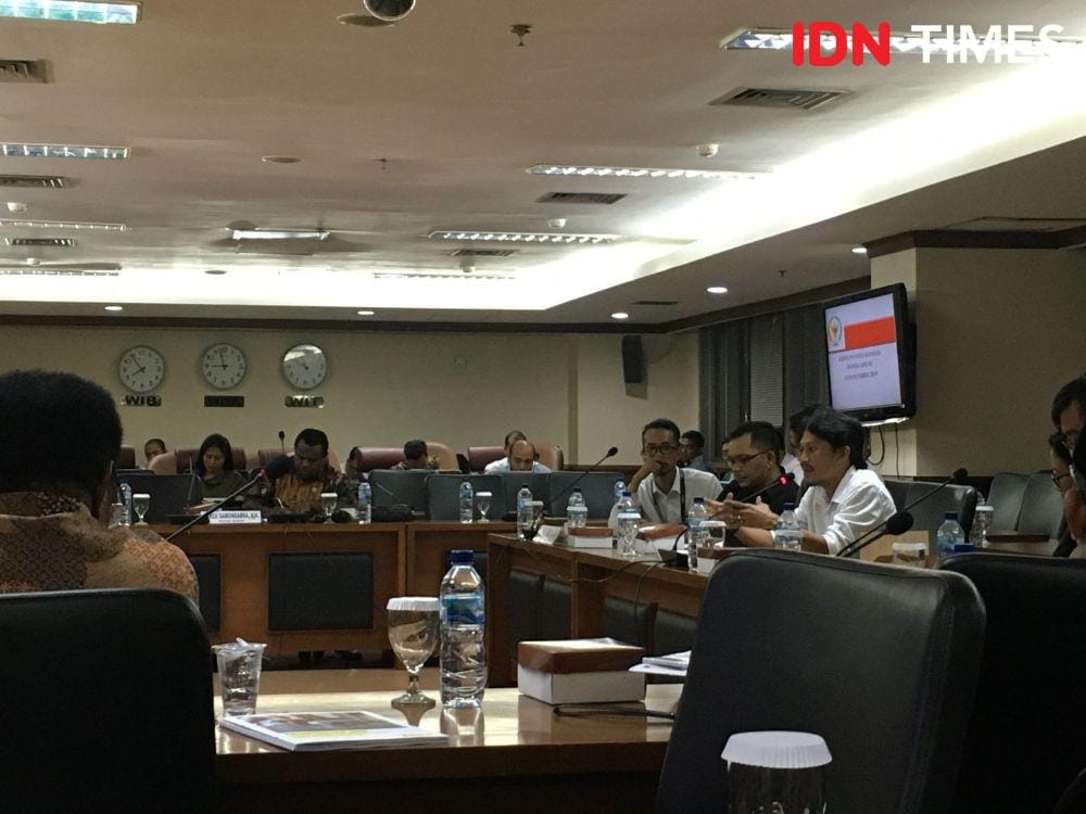 (Rapat Dengar Pendapat Pansus Papua DPD RI, Senin [18/11]) IDN Times/Isidorus Rio