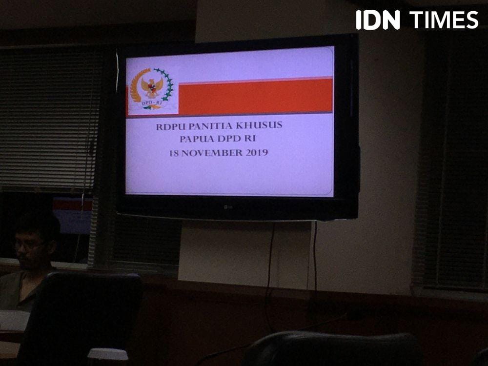 (Rapat Dengar Pendapat Pansus Papua DPD RI, Senin [18/11]) IDN Times/Isidorus Rio