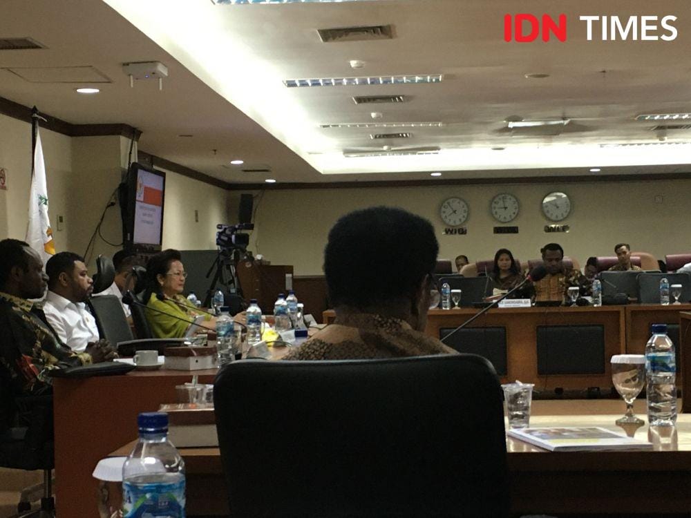 (Rapat Dengar Pendapat Pansus Papua DPD RI, Senin [18/11]) IDN Times/Isidorus Rio