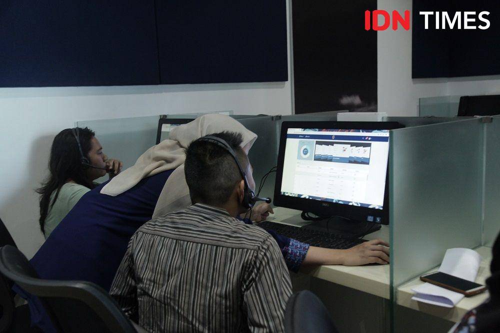 Awak media mencoba pemebelajaran digital WSE. 18 November 2019. IDN Times/Rully Bunga
