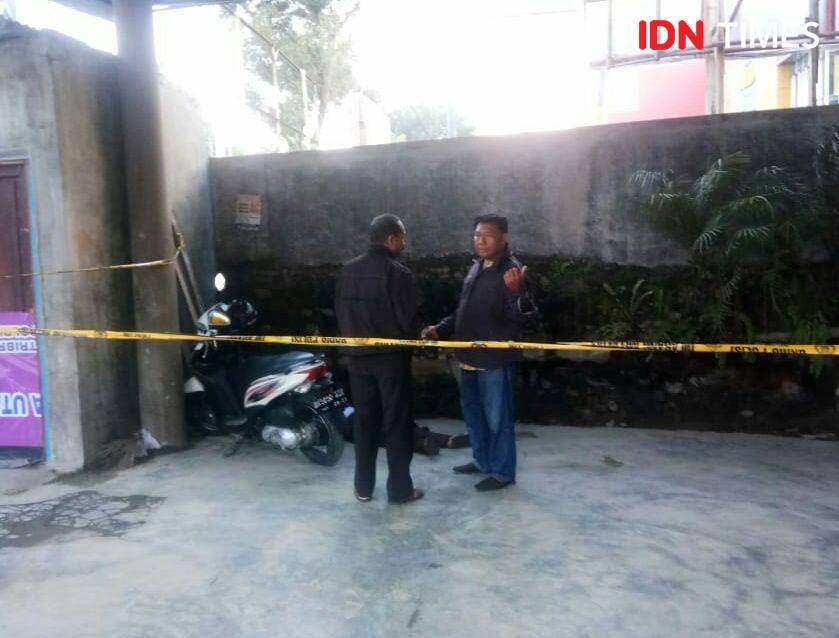TKP pria tua yang tewas di Binjai (IDN Times/Handoko)