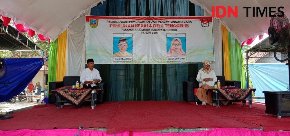 Pasangan cakades bapak dan anak Desa Tenggeles Kecamatan Mejobo.