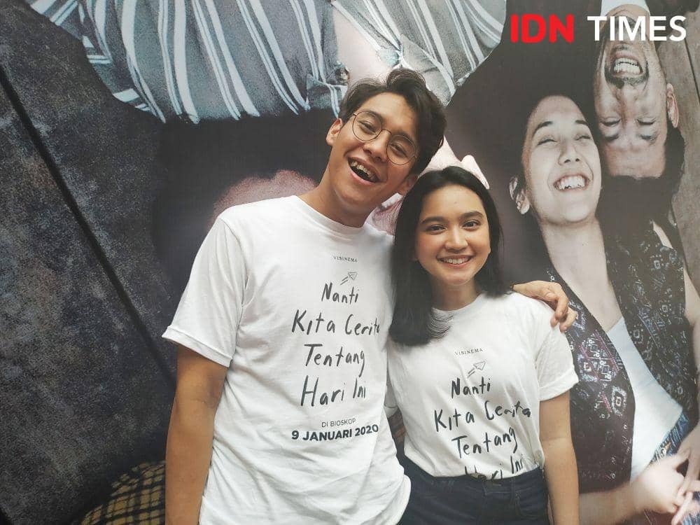 Rachel Amanda (kanan) dan Ardhito Pramono (kiri), cast film "NKCTHI" dalam preskon di Visinema Pictures, Cilandak, Jakarta Selatan, pada 19 November 2019. IDN Times/Erfah Nanda