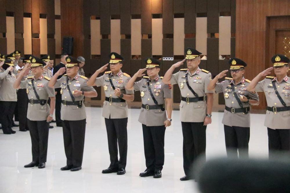 Upacara sertijab perwira tinggi Polri di Gedung Bareskrim Polri, Selasa (19/11) pagi. Sumber: Humas Polda Kaltim