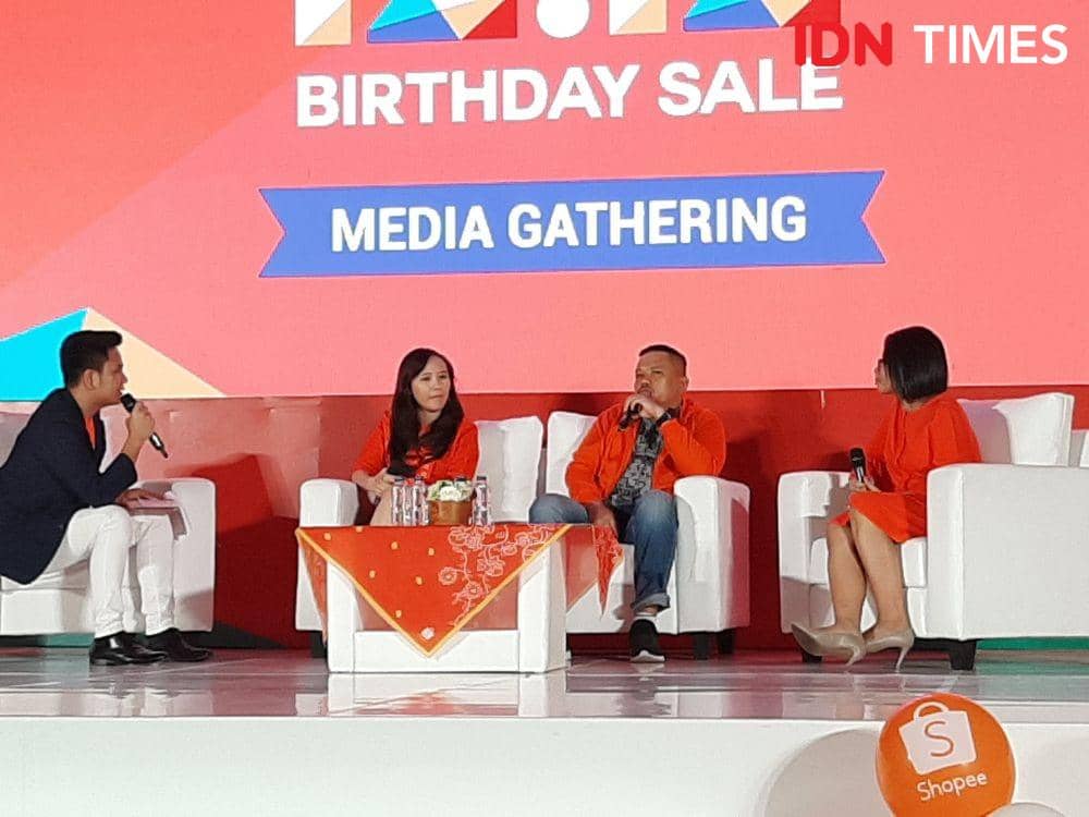 Media Gathering  Shopee 12.12 Birthday Sale. 20 November 2019. IDN Times/Klara Livia