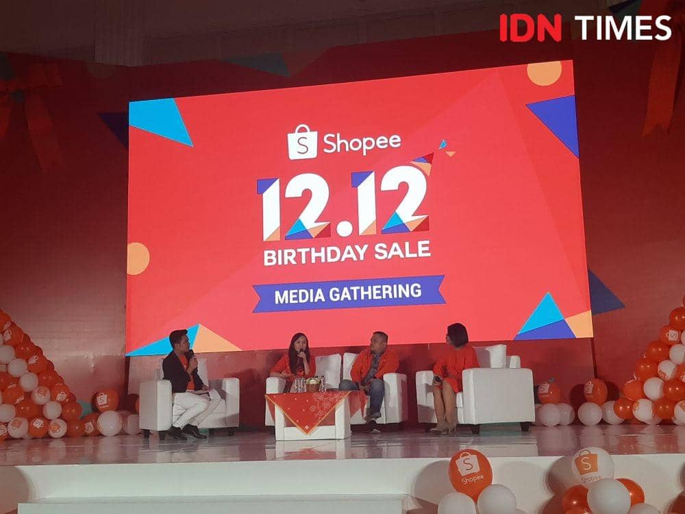 Media Gathering  Shopee 12.12 Birthday Sale. 20 November 2019. IDN Times/Klara Livia