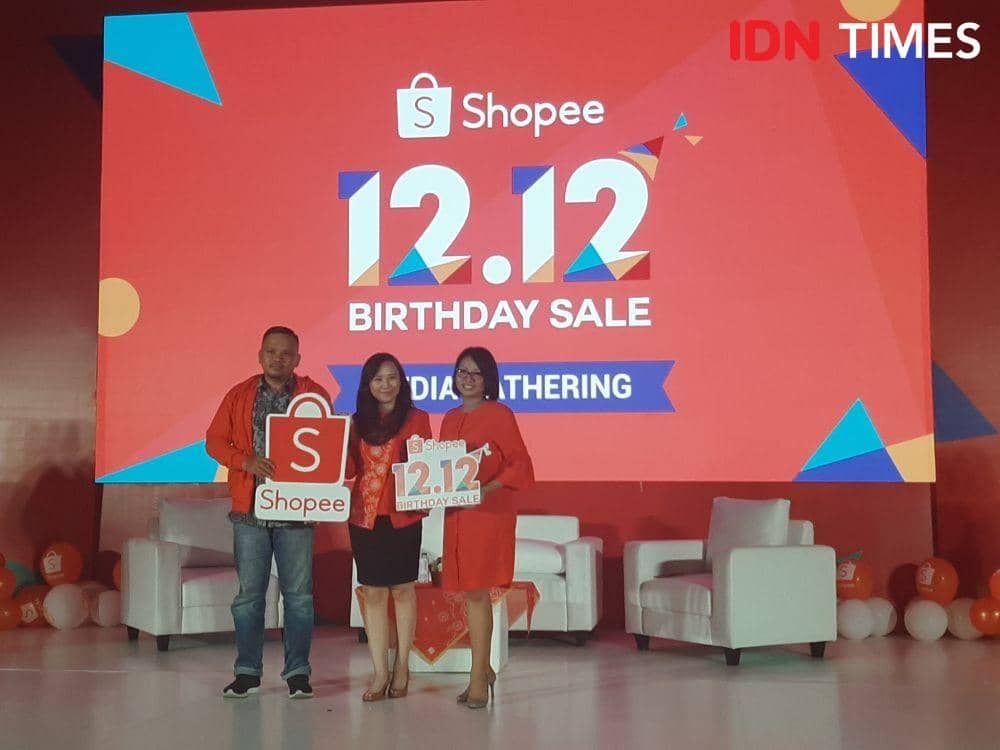 Media Gathering  Shopee 12.12 Birthday Sale. 20 November 2019. IDN Times/Klara Livia