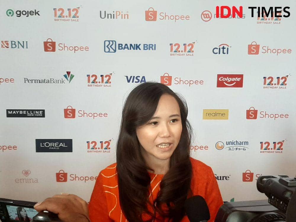 Media Gathering  Shopee 12.12 Birthday Sale. 20 November 2019. IDN Times/Klara Livia