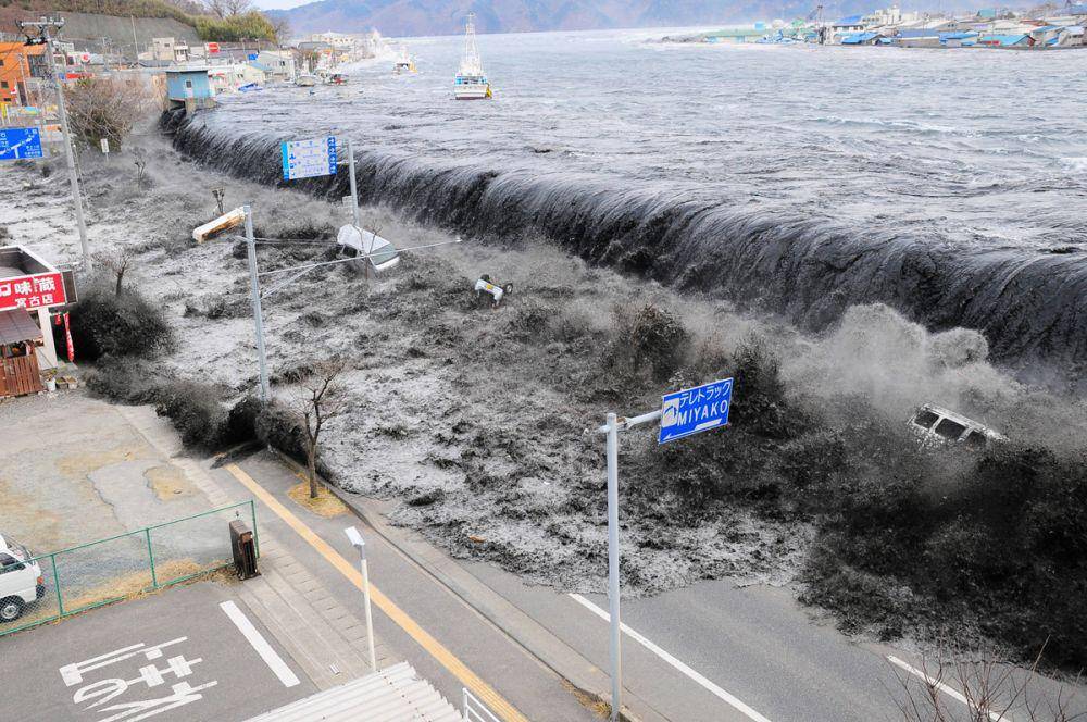 Ilustrasi tsunami di Jepang. theatlantic.com