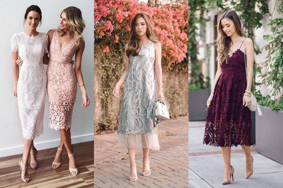 padu padan dress brokat untuk kondangan