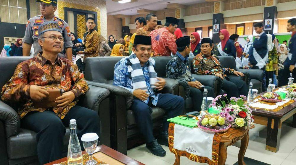 Menag, Fahrul Rozi saat menghadiri agenda di UIN Maulana Malik Ibrahim, Kamis (21/11/2019). IDN Times/ Alfi Ramadana