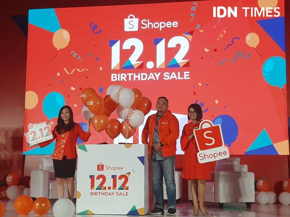 Media Gathering  Shopee 12.12 Birthday Sale. 20 November 2019. IDN Times/Klara Livia