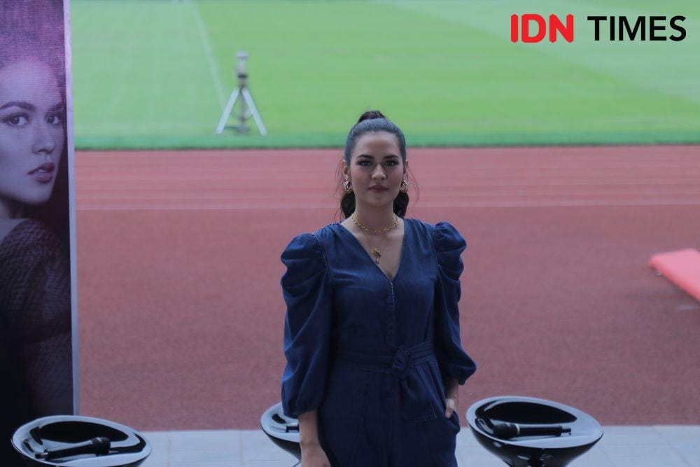 Solois Raisa dalam press conference "Raisa Live in Concert Stadion Gelora Bung Karno" di Jakarta. 21 November 2019. IDN Times/Nadia Umara