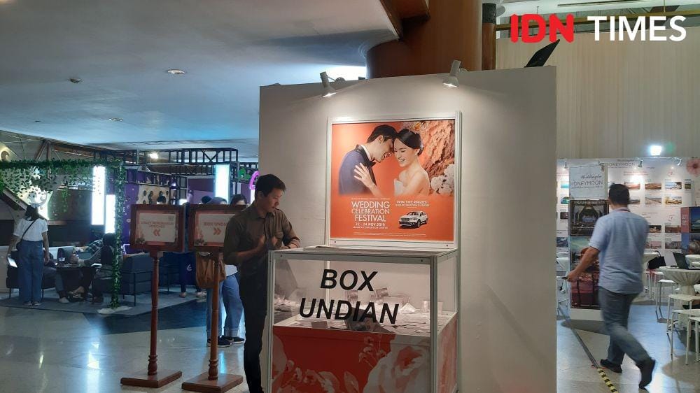 Box undian dalam Wedding Celebration Festival 2019. 22 November 2019. IDN Times/Yolanda Vania