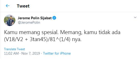 Jerome spesial Nov 7, 2019