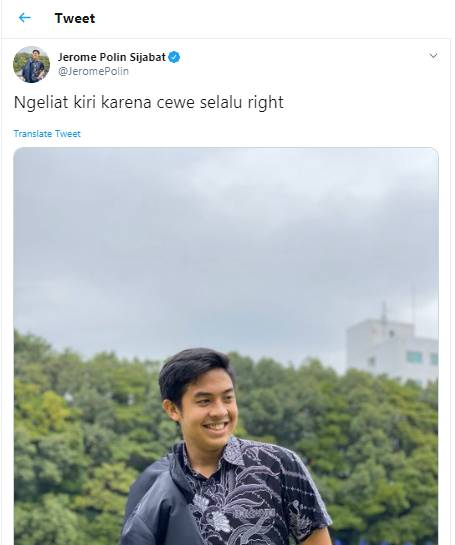 Jerome cewe selalu right