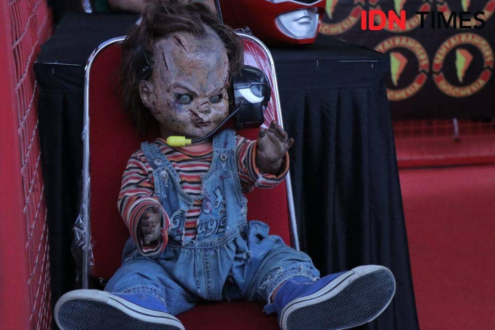 Boneka Chucky dalam acara The 90's Festival, di Jiexpo, Jakarta, (23/11). IDN Times/Nadia Umara