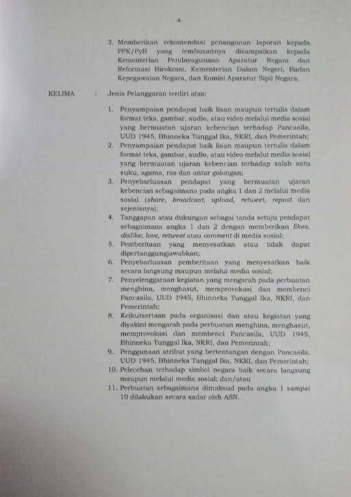 (Tangkapan layar SKB yang ditanda tangani 11 menteri) Istimewa