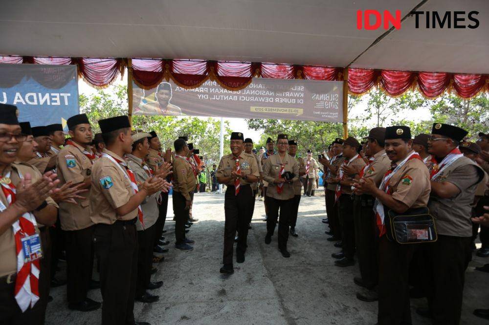 Kemah silaturahmi pembina nasional sako SPN 2029. IDN Times/Daruwaskita