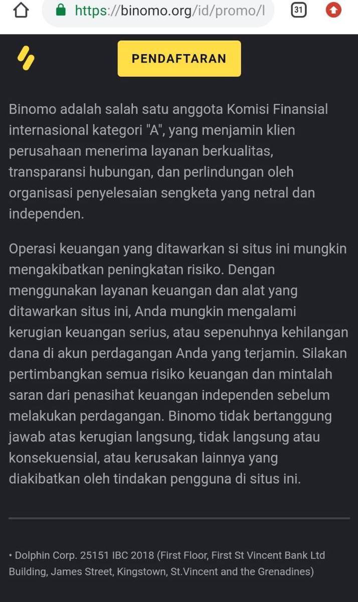 Investasi ilegal, binomo, investasi bodong (Dok. Binomo)