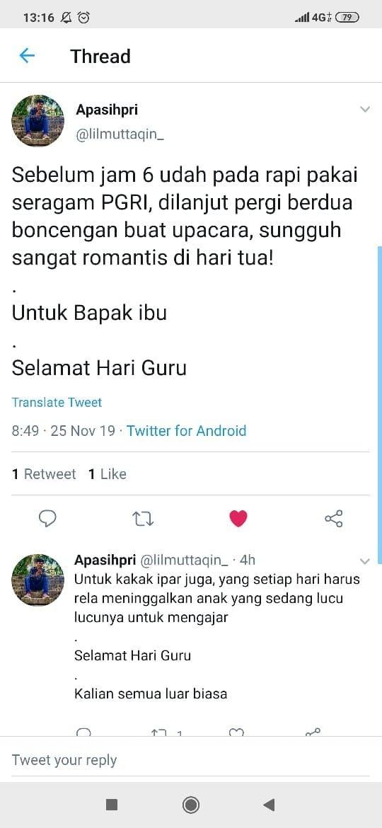 Kisah haru di Hari Guru (Twitter/@BStolenberg)