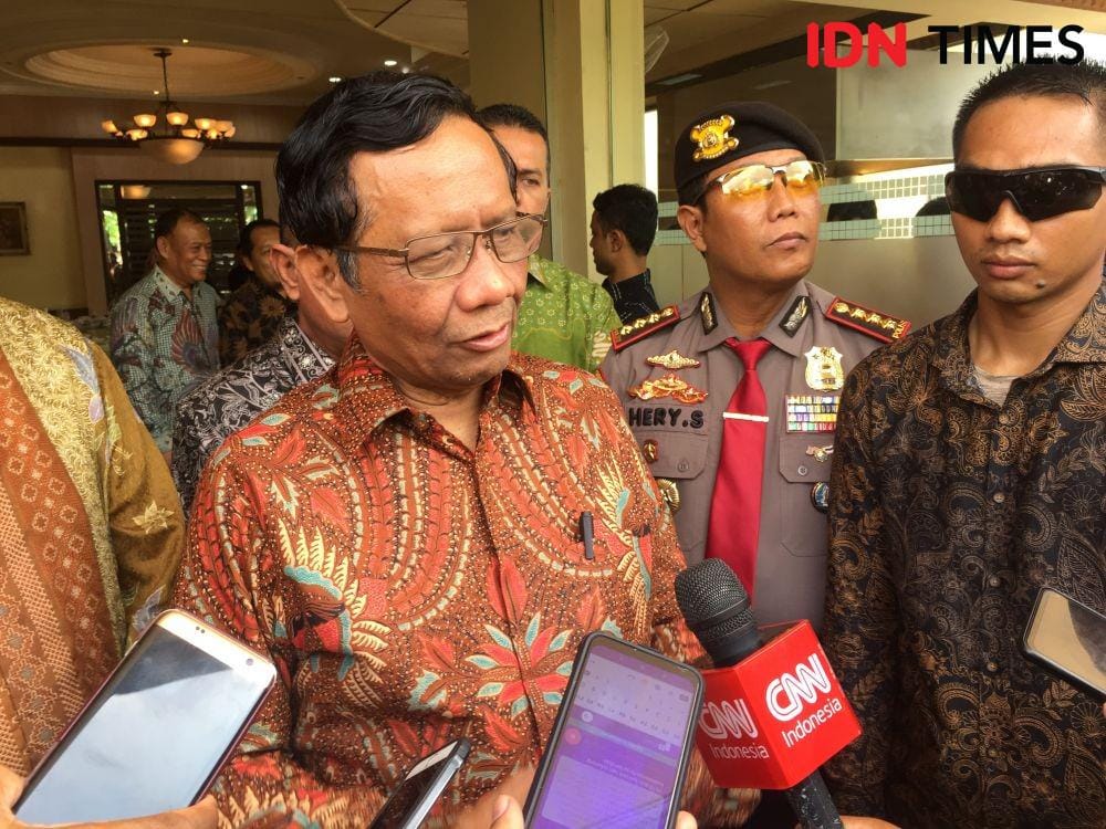 Menko Polhukam Mohammad Mahfud MD berkomentar soal deradikalisasi di kalangan millennial (IDN Times/Prayugo Utomo)