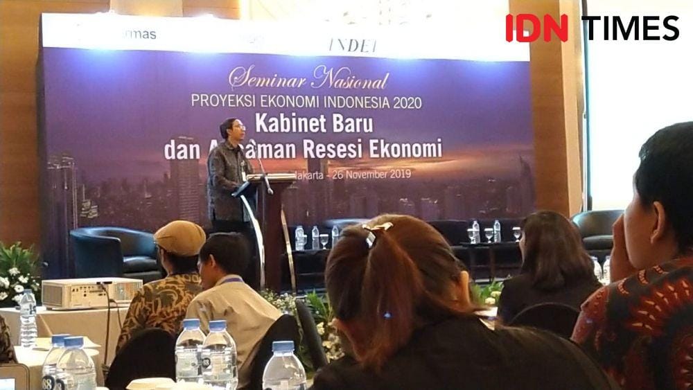Diskusi Indef tentang Resesi ekonomi (IDN Times/Shemi)
