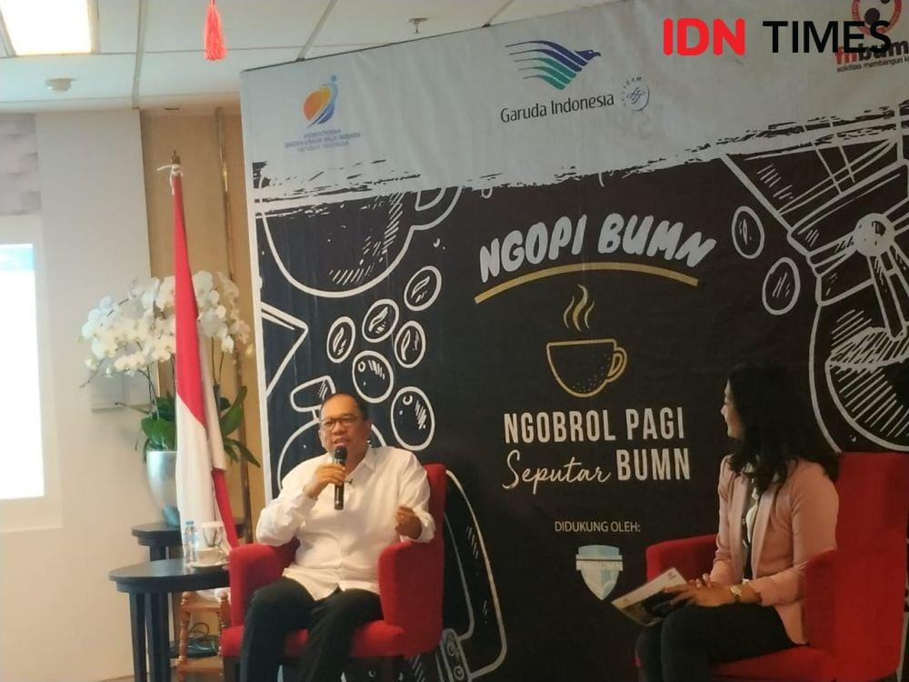 Direktur Niaga Garuda Indonesia, Pikri Ilham (IDN Times/Auriga Agustina)