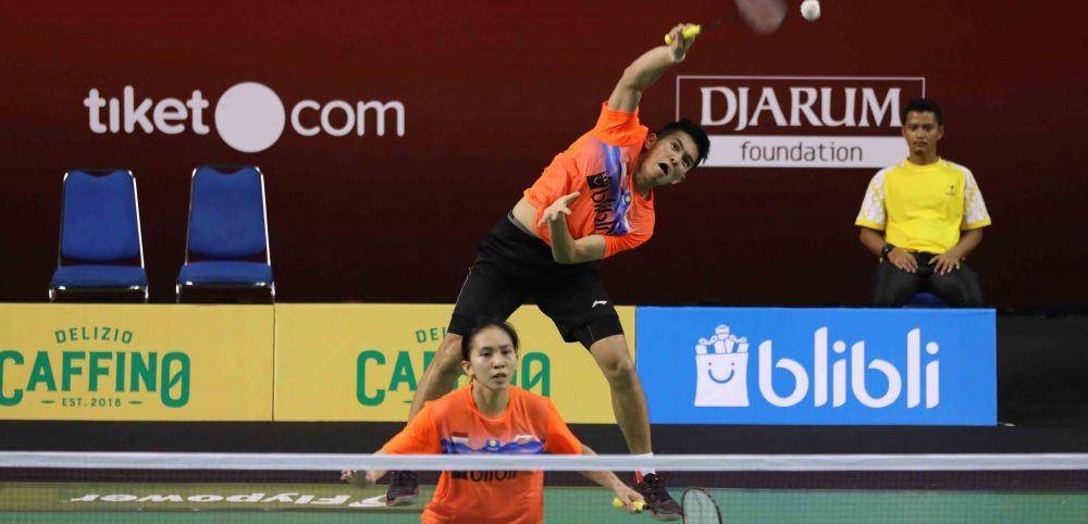 Ganda campuran unggul pertama Kejurnas PBSI 2019, Adnan Maulana/Mychelle Bandaso. badmintonindonesia.og