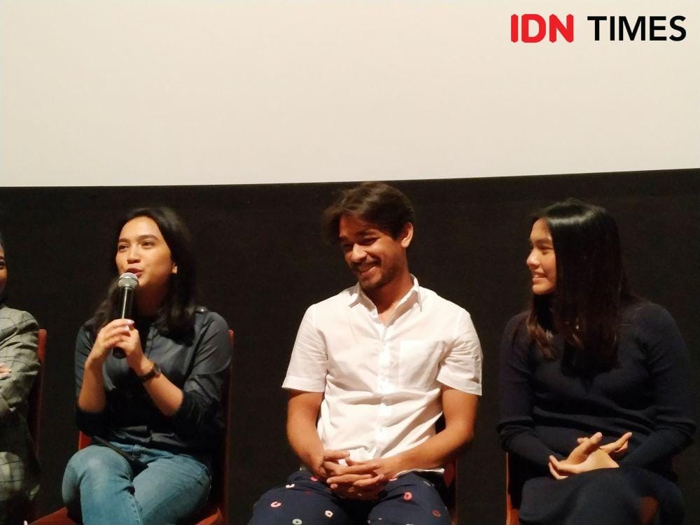 (kiri) Rachel Amanda sebagai Awan dalam press conference perilisan teaser film NKCTHI di Jakarta, pada 26 November 2019. IDN Times/Nadia Umara