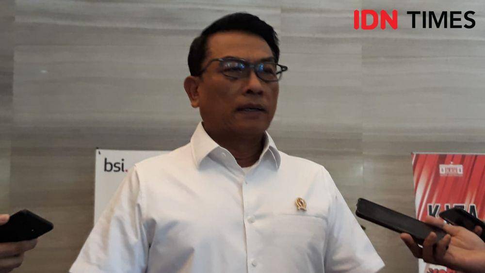 Kepala Staf Kepresidenan Moeldoko memberikan keterangan pers di Gedung KSP, Jakarta Pusat, Selasa 26 November 2019 (IDN Times/Teatrika Handiko Putri)