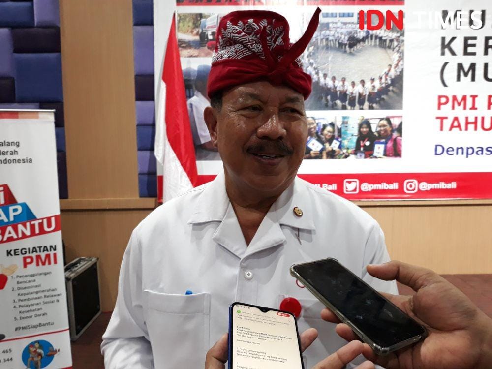 Ketua Pengurus PMI Provinsi Bali, I Gusti Bagus Alit Putra. (IDN Times/Ayu Afria)