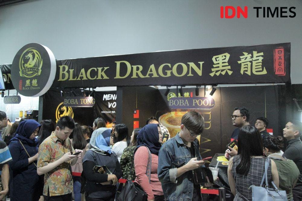 Black Dragon, salah satu boba yang ada di acara "Bobalicious" di Surabaya. IDN Times/Naufal Al Rahman