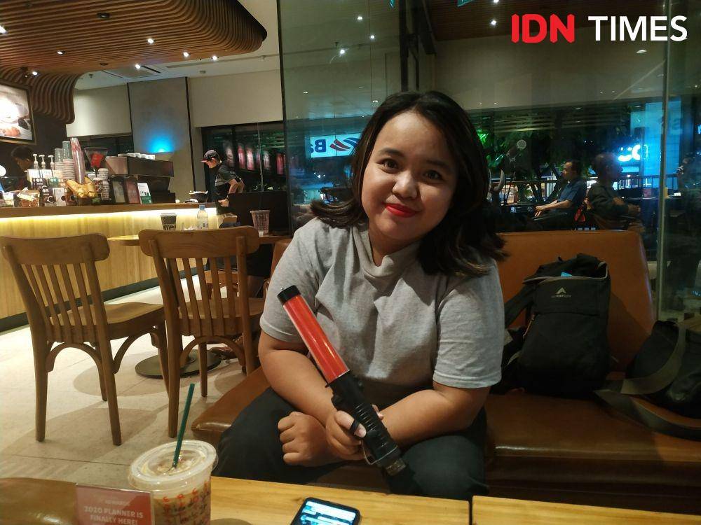 Nicky Oliviane, anggota perempuan komunitas Saber. 27 Oktober 2019. IDN Times/Klara Livia