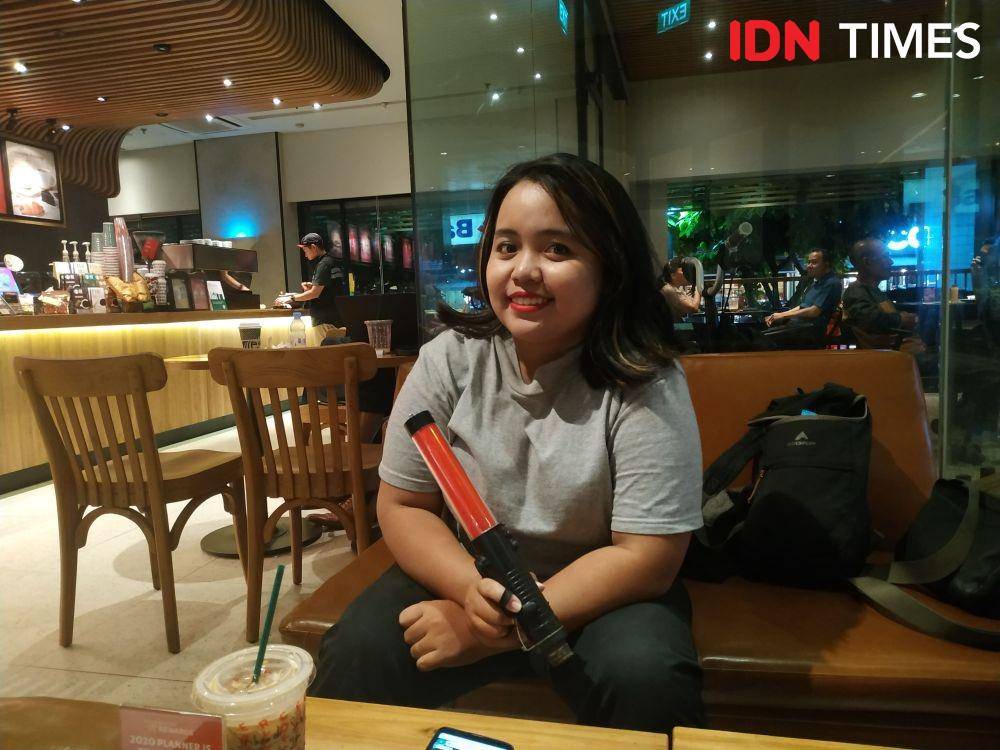 Nicky Oliviane, anggota perempuan komunitas Saber. 27 Oktober 2019. IDN Times/Klara Livia