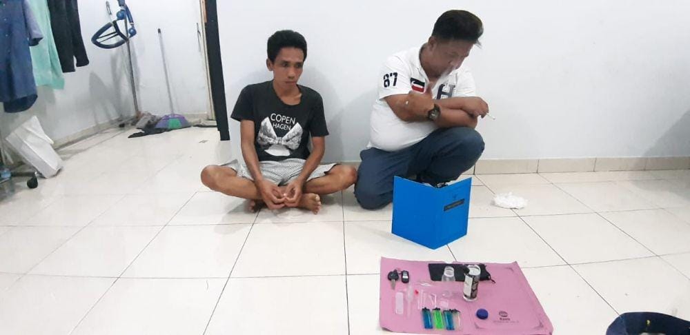 Anak Bupati Banyuasin, STH alias SG saat diamankan oleh Polres Banyuasin (IDN Times/Humas Polda Sumsel)